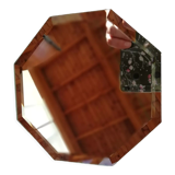 Beveled octagonal mirror