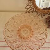 XL fruit basket pink glass