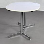 Table de repas ovale et extensible des années 50 chrome et formica