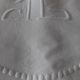 Antique linen cotton mixed sheet 200 X 280 cm monogram JG