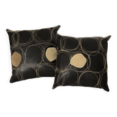 Coussins cuir design vintage