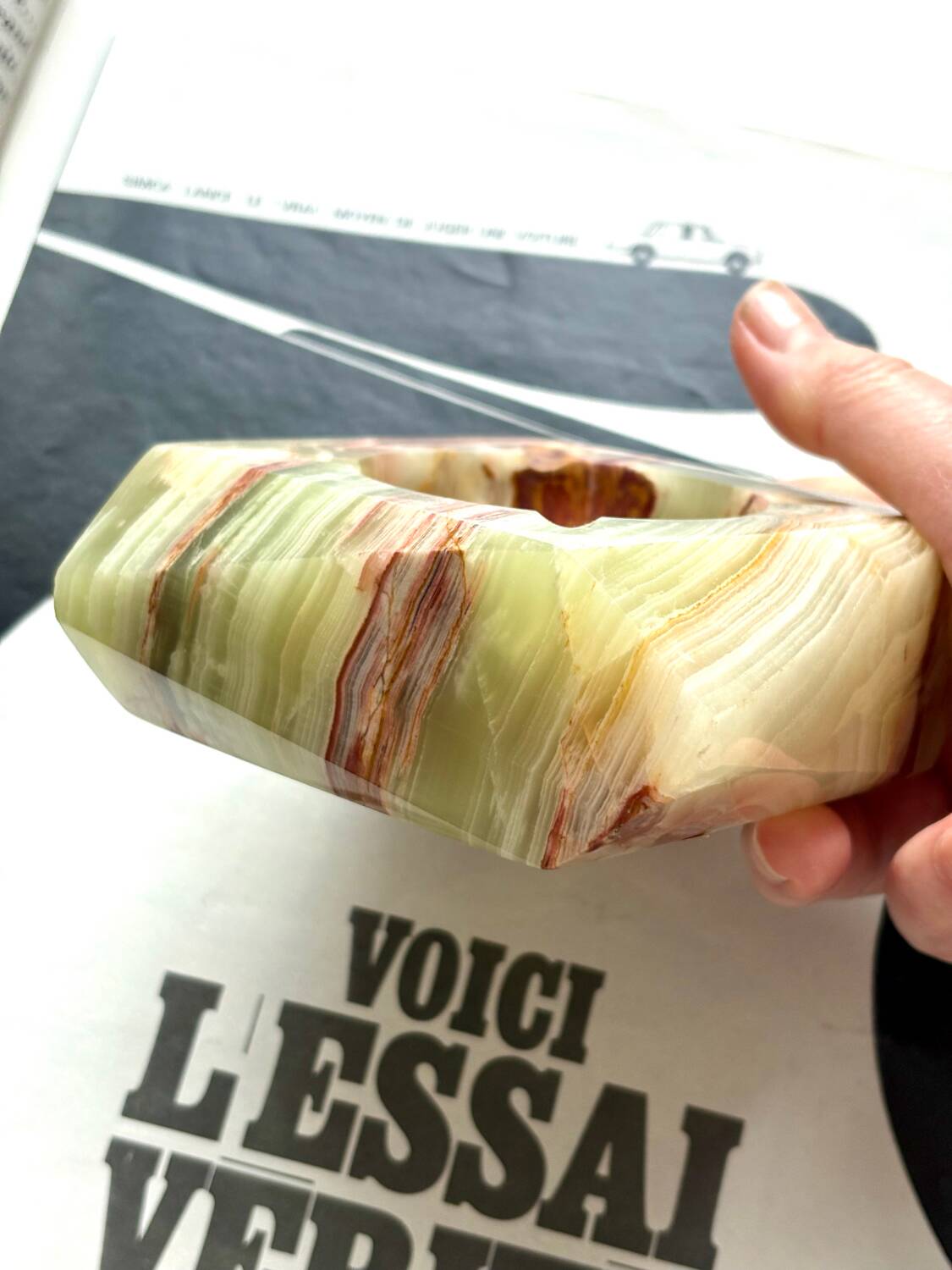 Cendrier onyx vintage