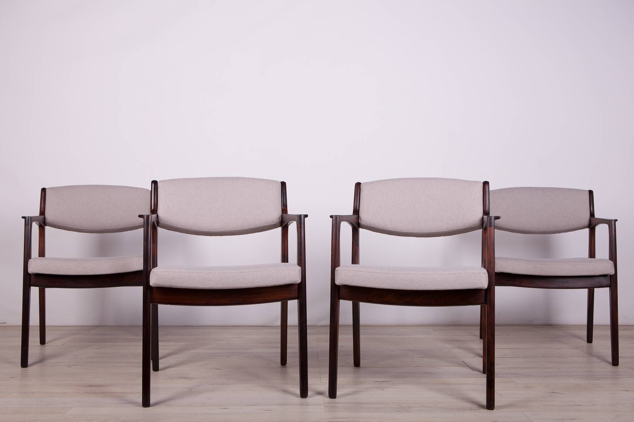 Rosewood Armchairs by Erik Buch for Ørum Møbelfabrik, 1960s, Set of 4