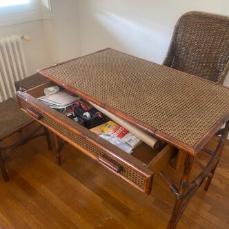 Rattan desk