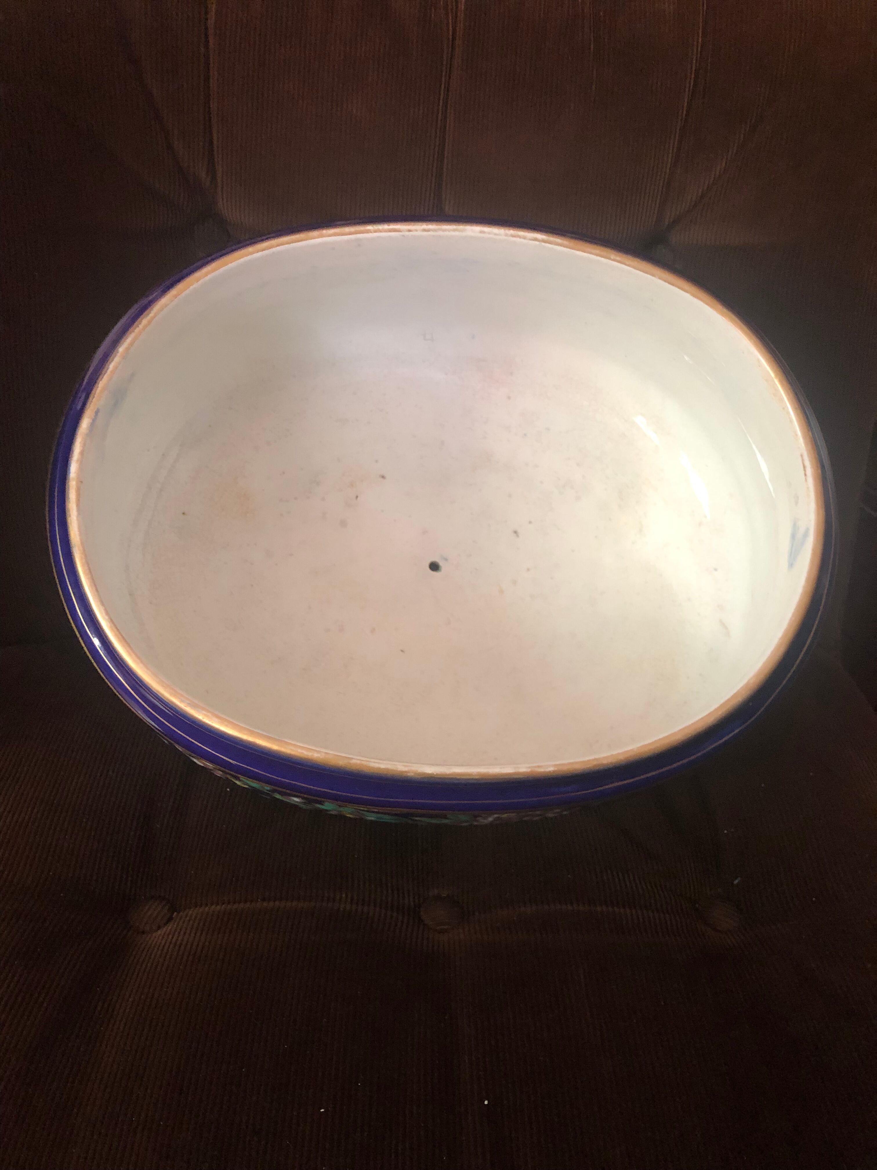 Planter signed Longwy late 19th