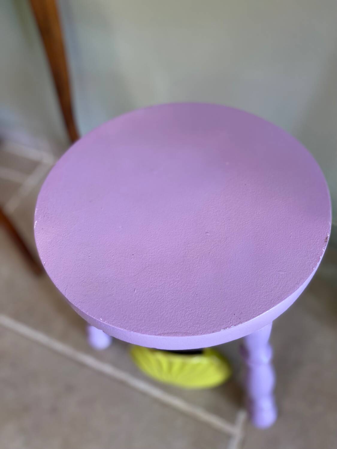 Lilac tripod stool