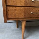 Vintage chest of drawers / sideboard from the 50s in golden oak