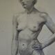 Charcoal drawing academician circa 1900