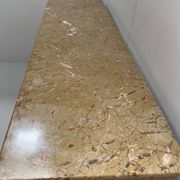 Napoleon III fireplace with claw feet in speckled marble, 19th century.