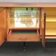 Enfilade laque noire et teck Ameublement NF 1960