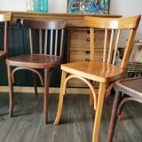 Series of 6 mismatched bistro chairs Mahieu and Luterma