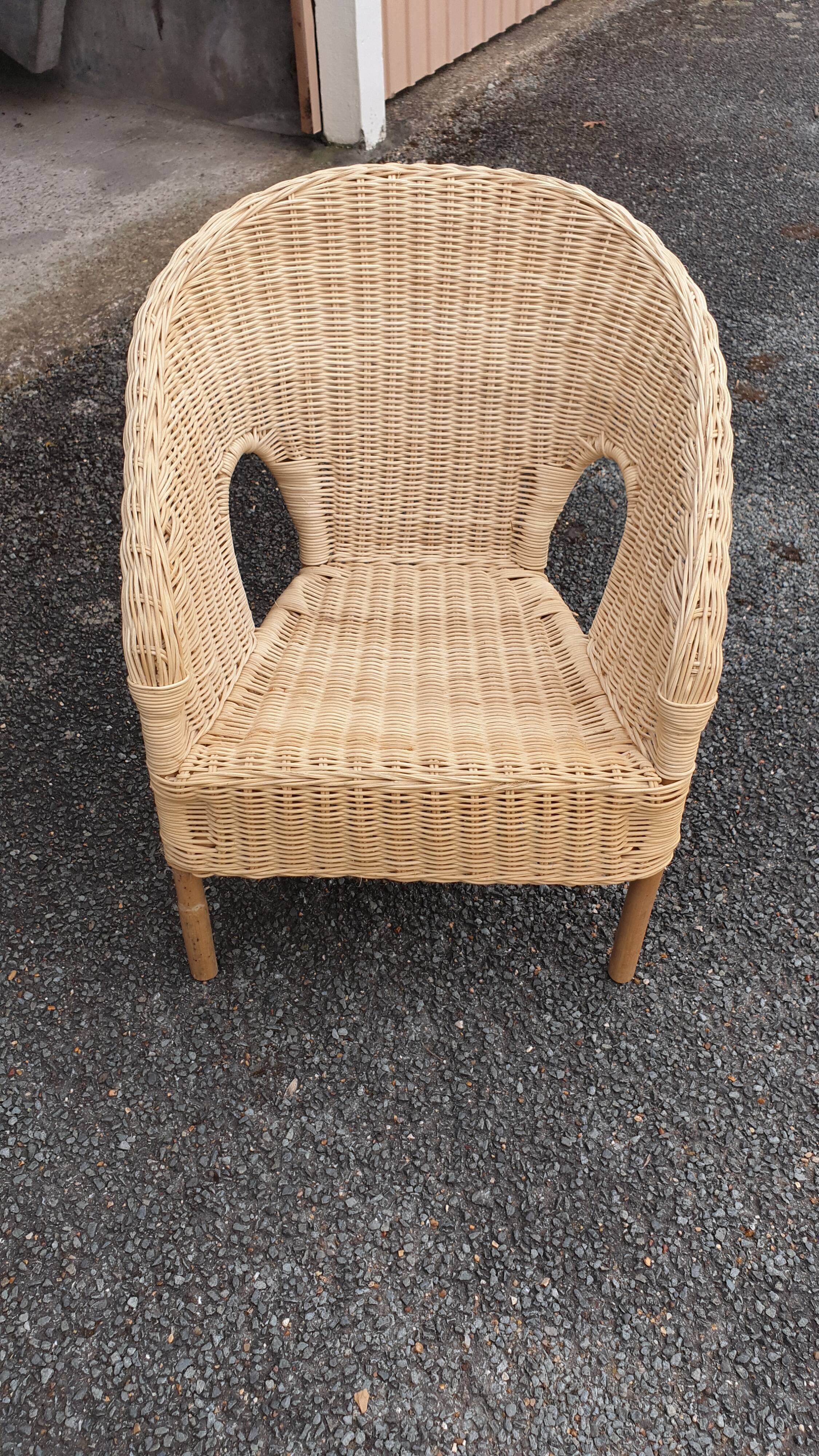 Chaise  osier  enfant