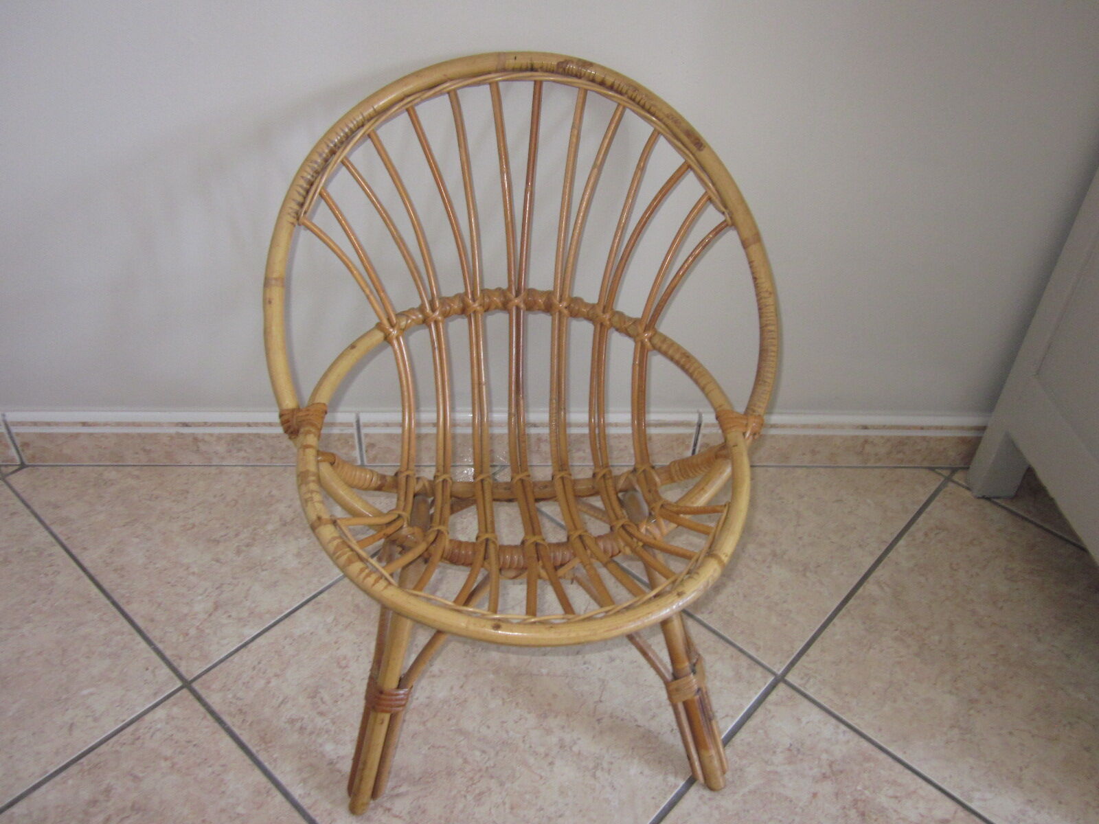 Children's armchair in rattan