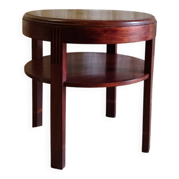 Table d'appoint Art-déco en bois massif - années 40/50