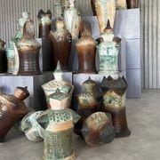 XXL (40-80cm) ceramic chess set by Maria Kenarova