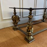 Table basse bronze à tête de chevaux
