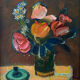 Le bouquet par Ernest Risse HST encadrée