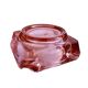 Red/salmon glass ashtray HSG Ząbkowice, Poland 1970s