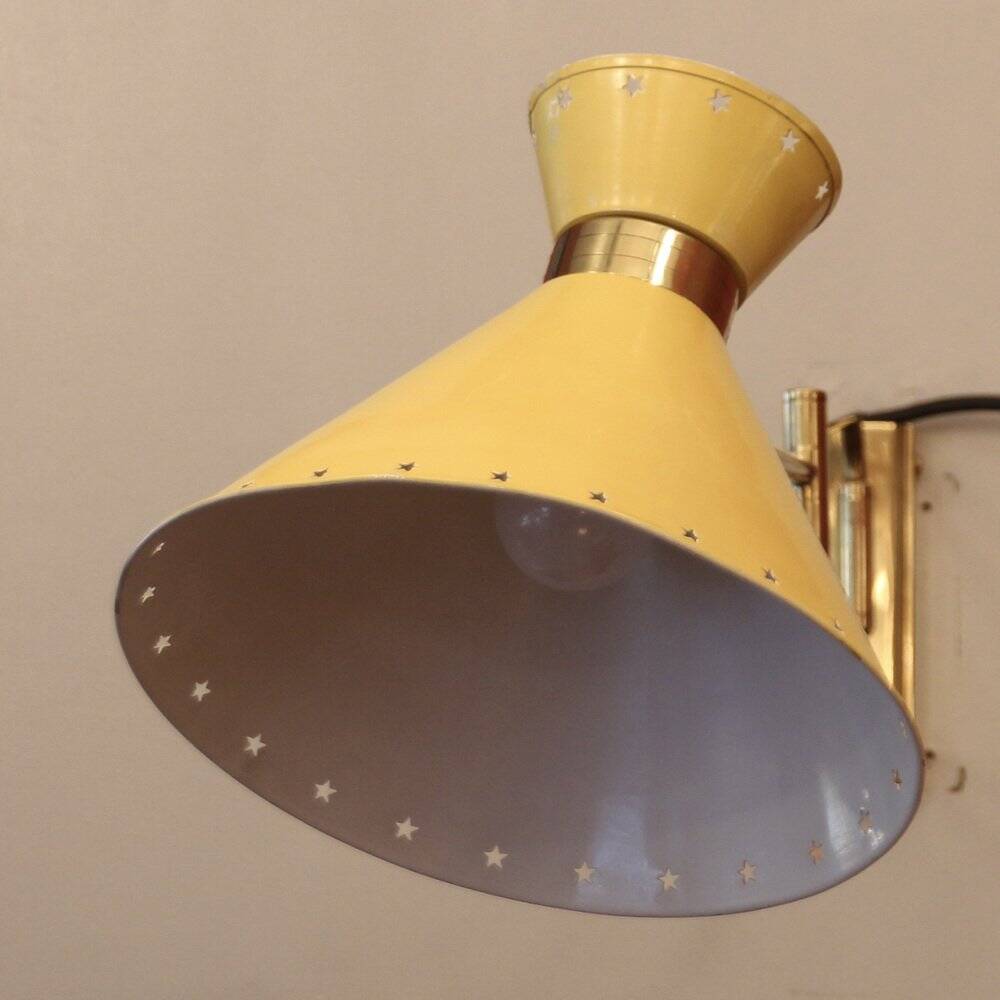 Diabolo wall light, René Mathieu for Maison Lunel, around 1950.