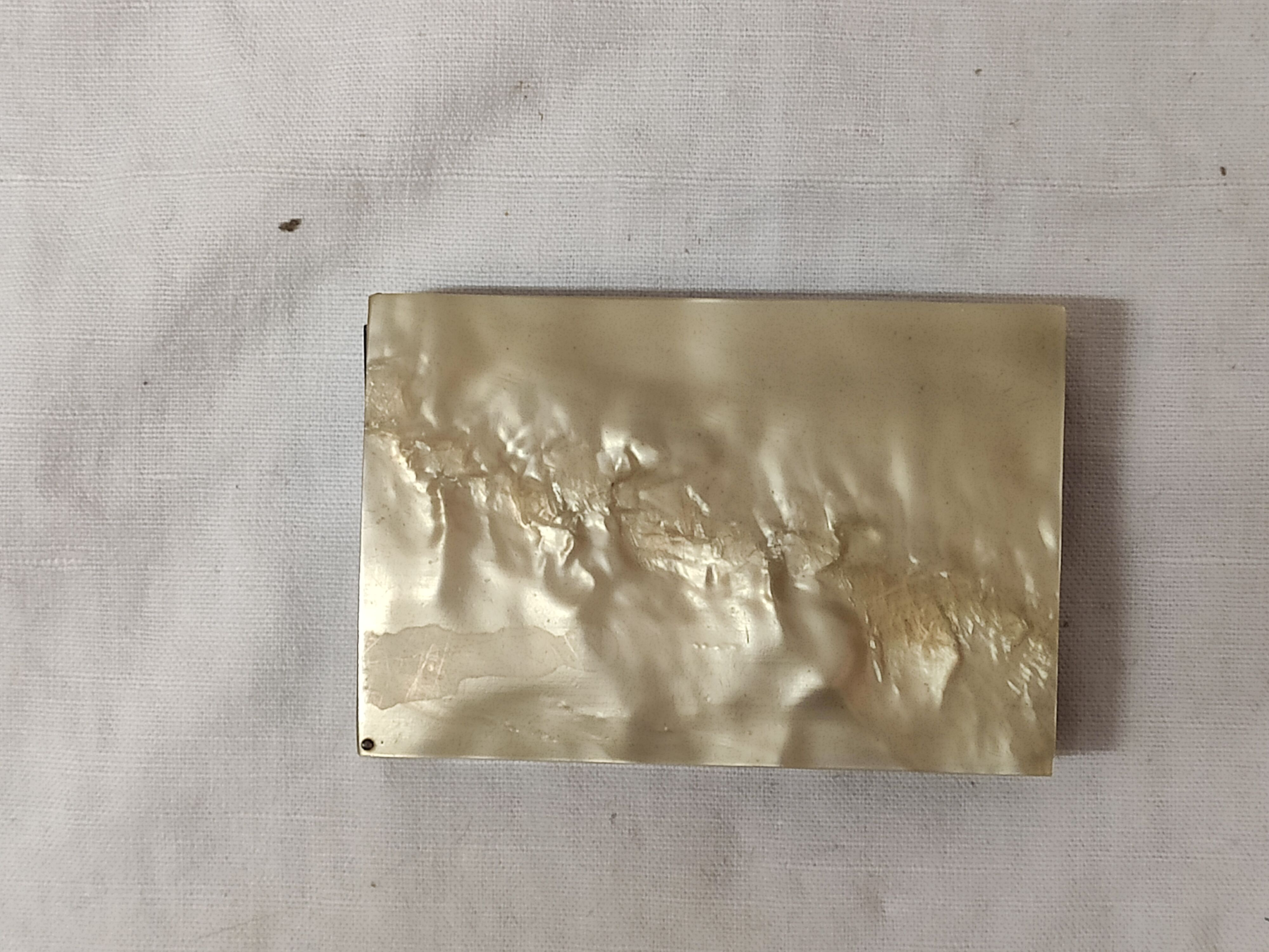 Cigarette case, 1930, tortoise scale & mother-of-pearl