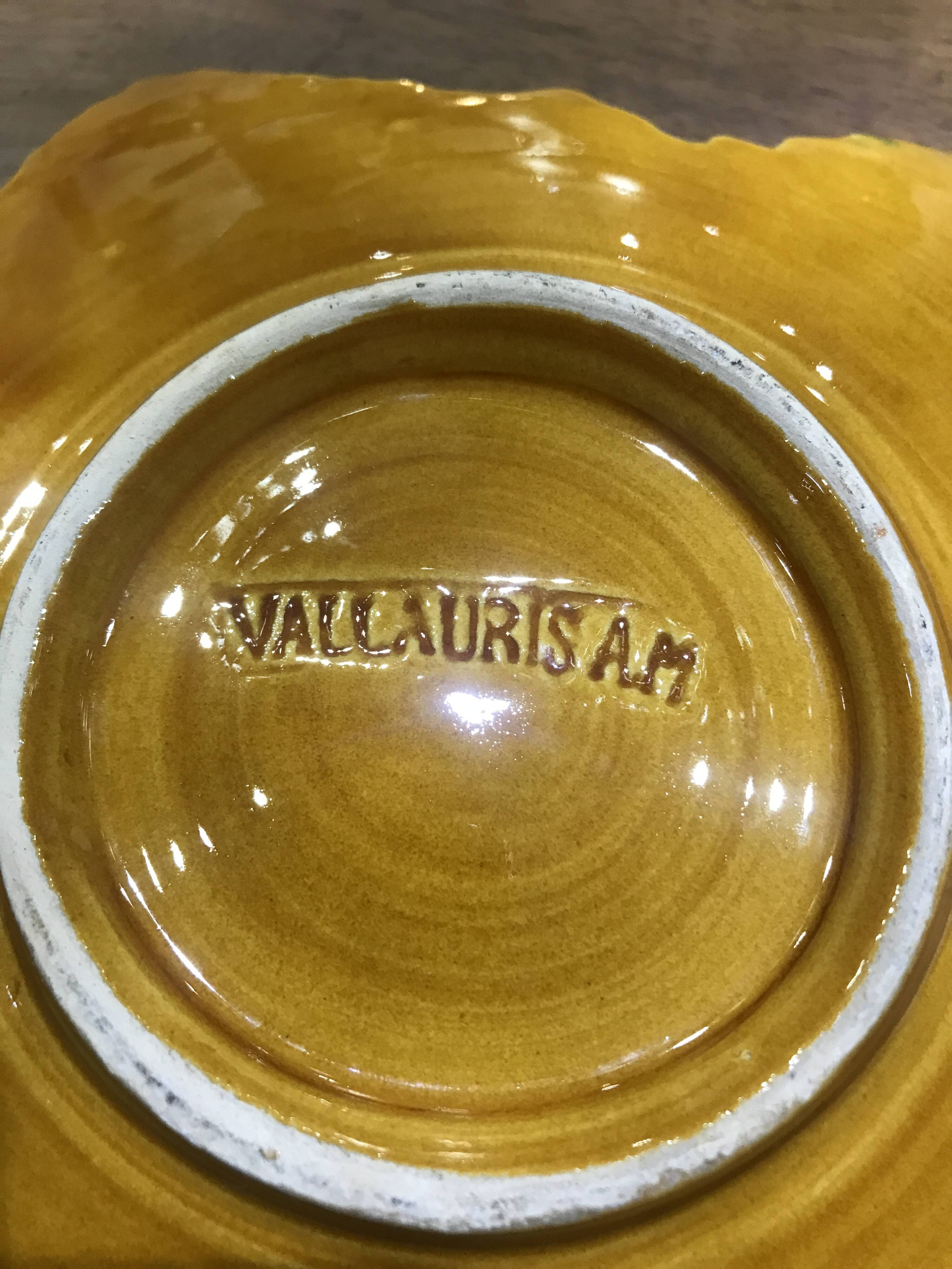 Vallauris ceramic leaf