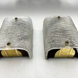 Toni Zuccheri, Mid-Century pair of corteccia Murano glass sconces for Venini. Italy 1960s