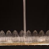 Set of 2 Luxury Large Art Decò Chandelier By Barovier e Toso, Murano Glass,