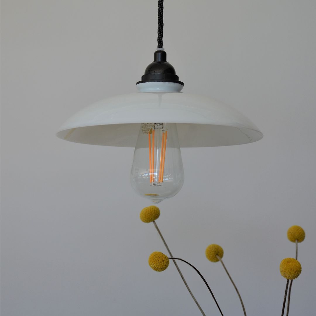 Black and white opaline hanging