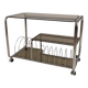 Vintage Space Age 1970s Coffee Table • Black Smoked Glass & Chrome • Magazine Rack