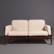 Two-seater and rosewood armchair produced by Komfort