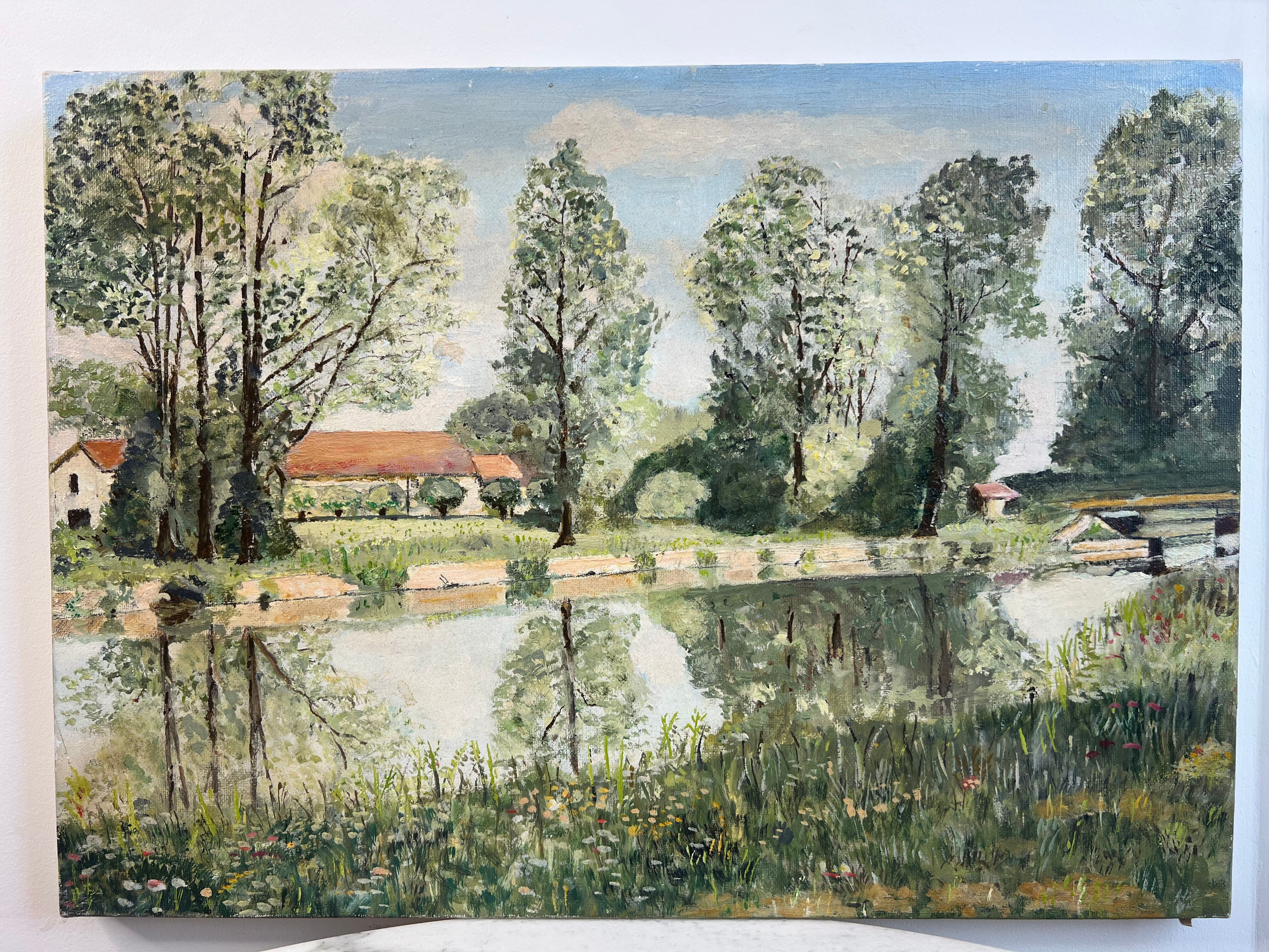 Oil painting on canvas by an artist from the Rhône.