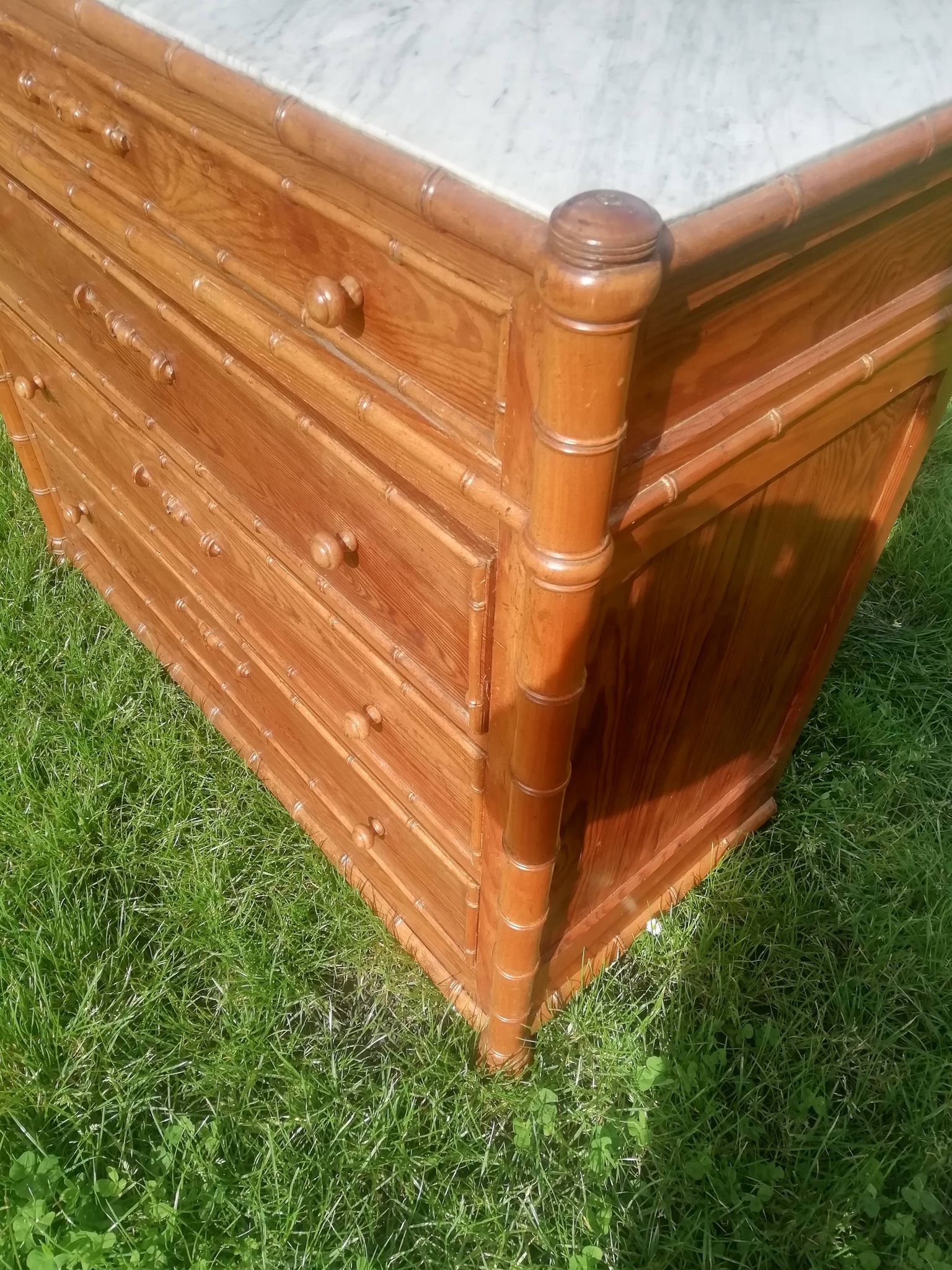 19th century bamboo-style chest of drawers in Pitchpinn