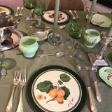 Carlton ware set plates green foxglove