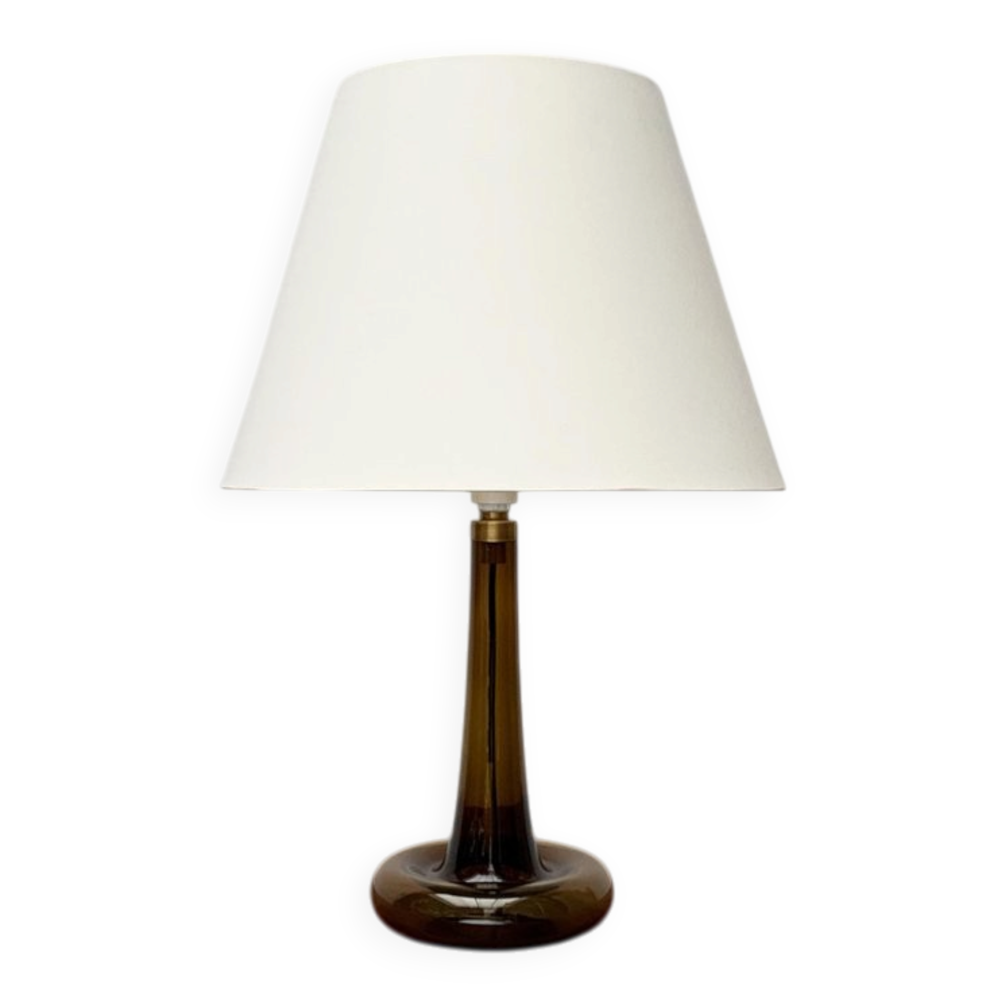 Vintage Danish table lamp model Fleur in glass by Michael Bang for Holmegaard, 1970s.