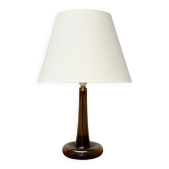 Vintage Danish table lamp model Fleur in glass by Michael Bang for Holmegaard, 1970s.