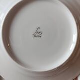Set of one cake dish and six dessert plates LNP Limoges