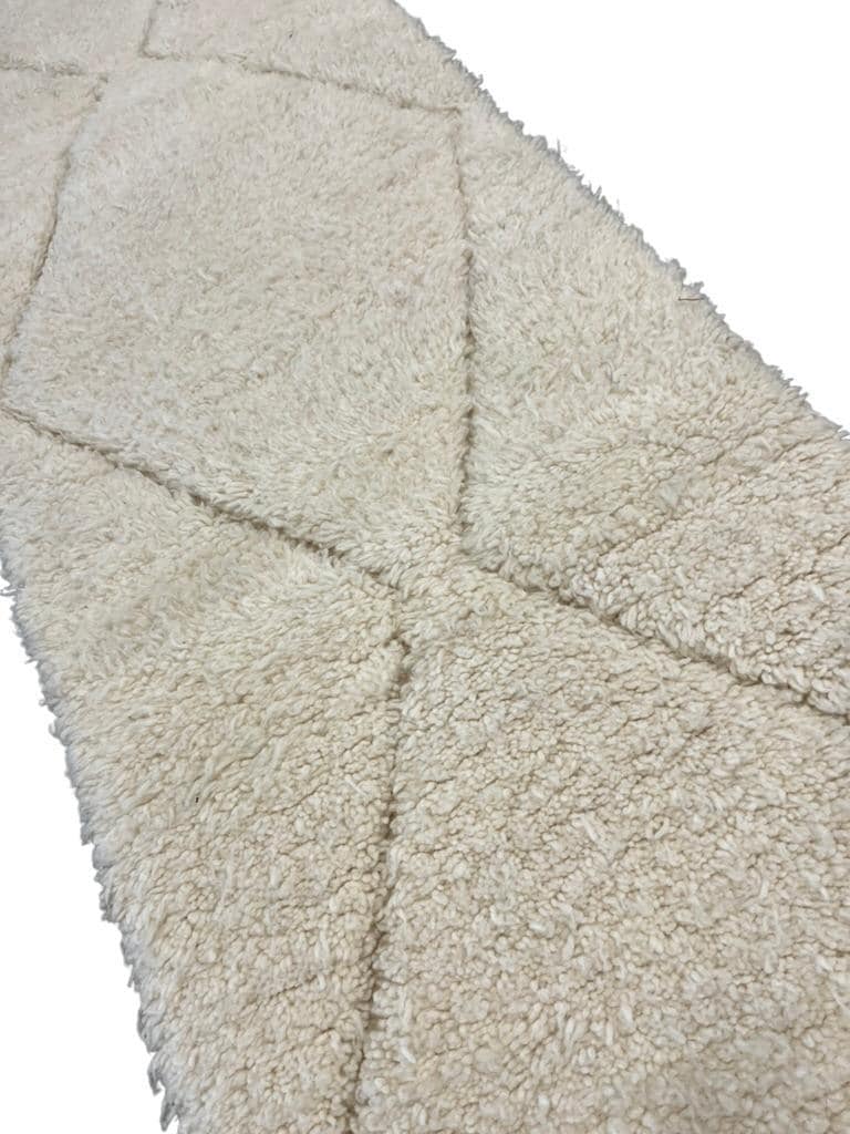 XL beige wool runner / carpet Beni Ouarain