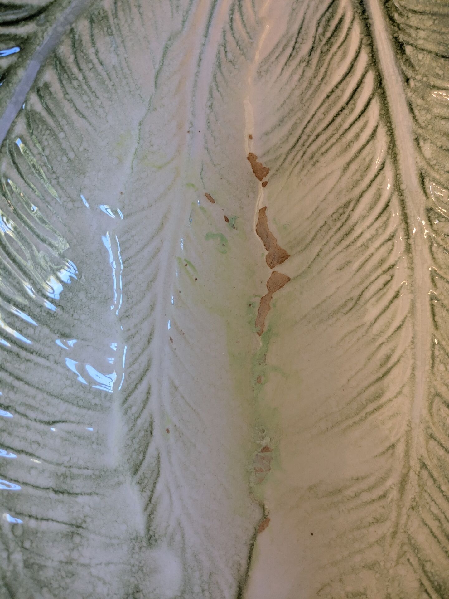 Plat vintage feuille de chou