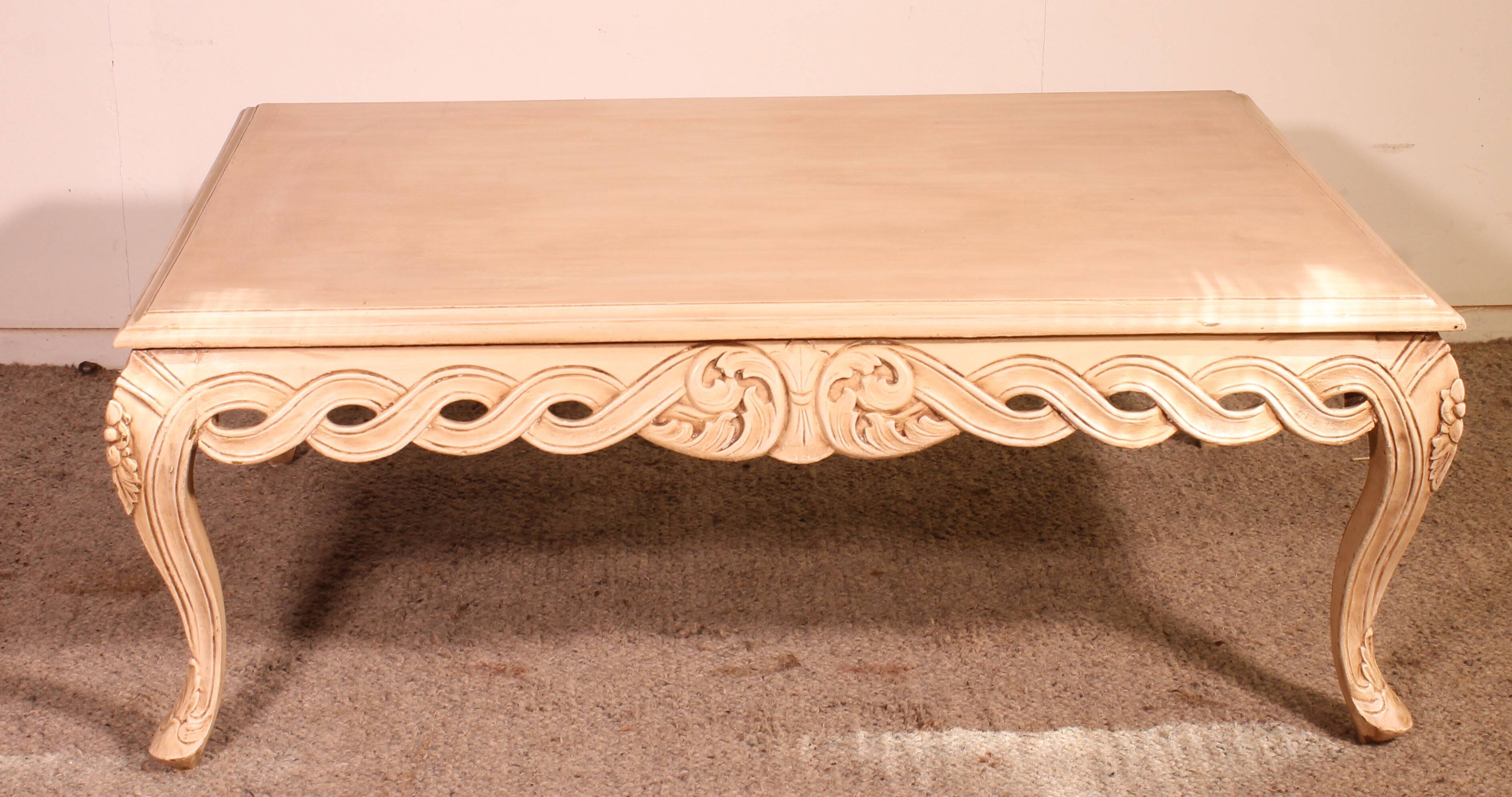 polychrome wooden coffee table