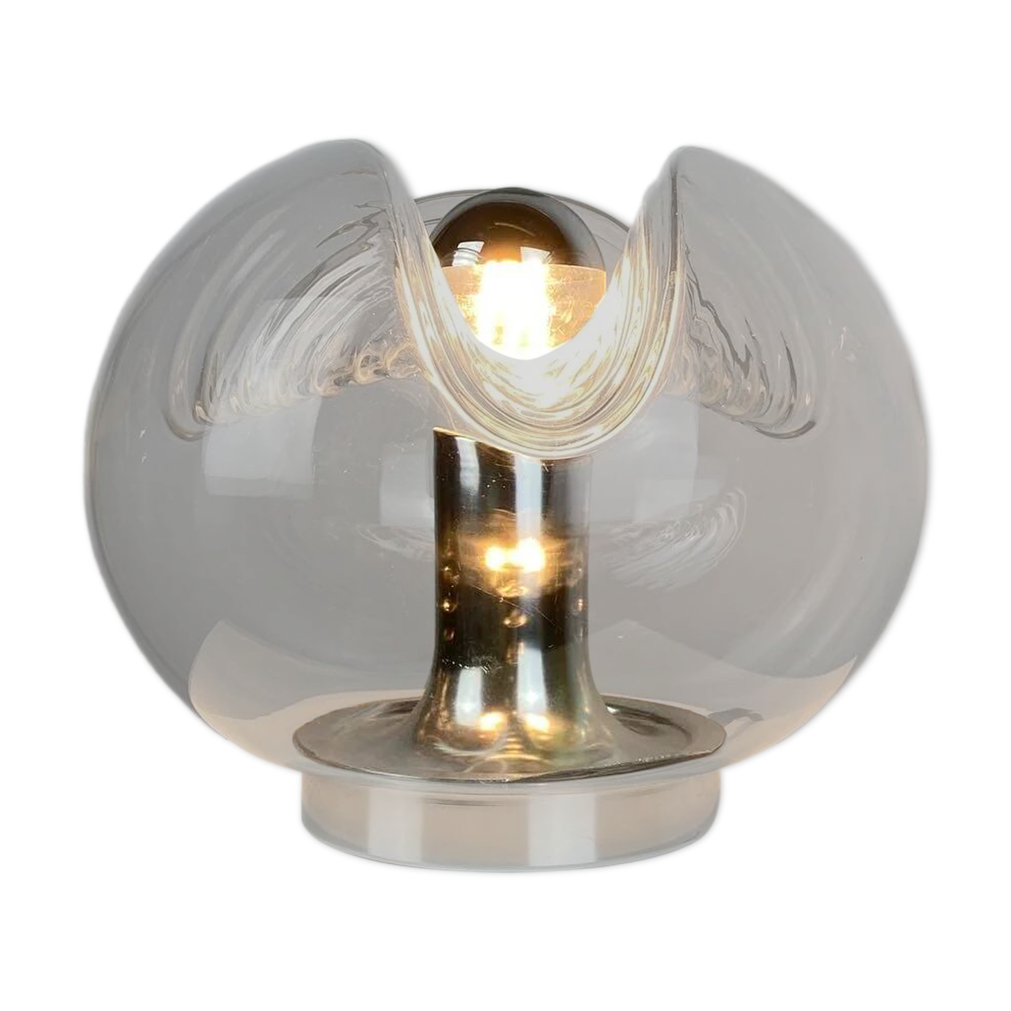 TA21 Futura wavy glass table lamp by Peill and Putzler 1960
