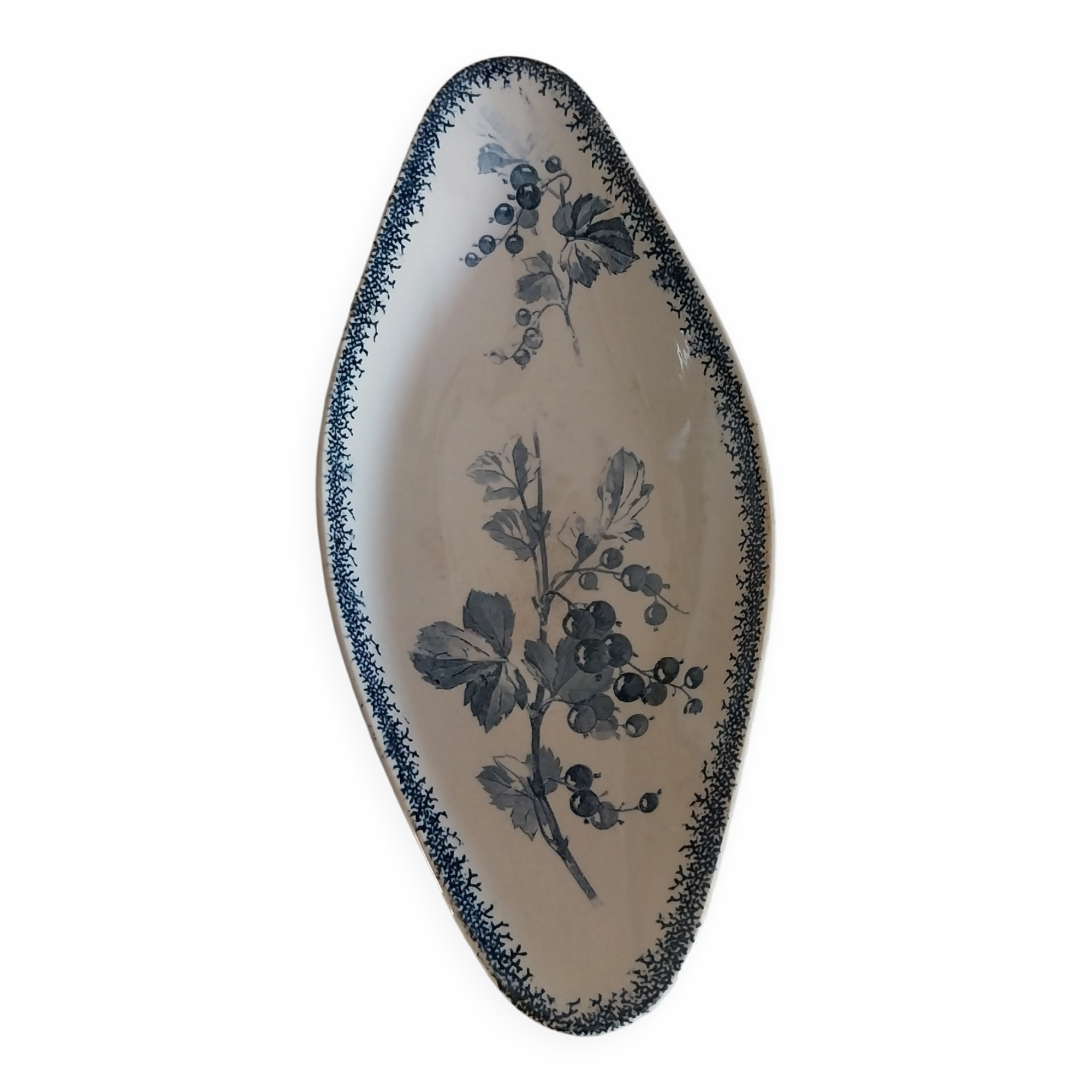 Old small ironstone dish Sarreguemines U&C