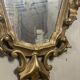 Golden wood mirror, italy early 20th century - 75x44cm