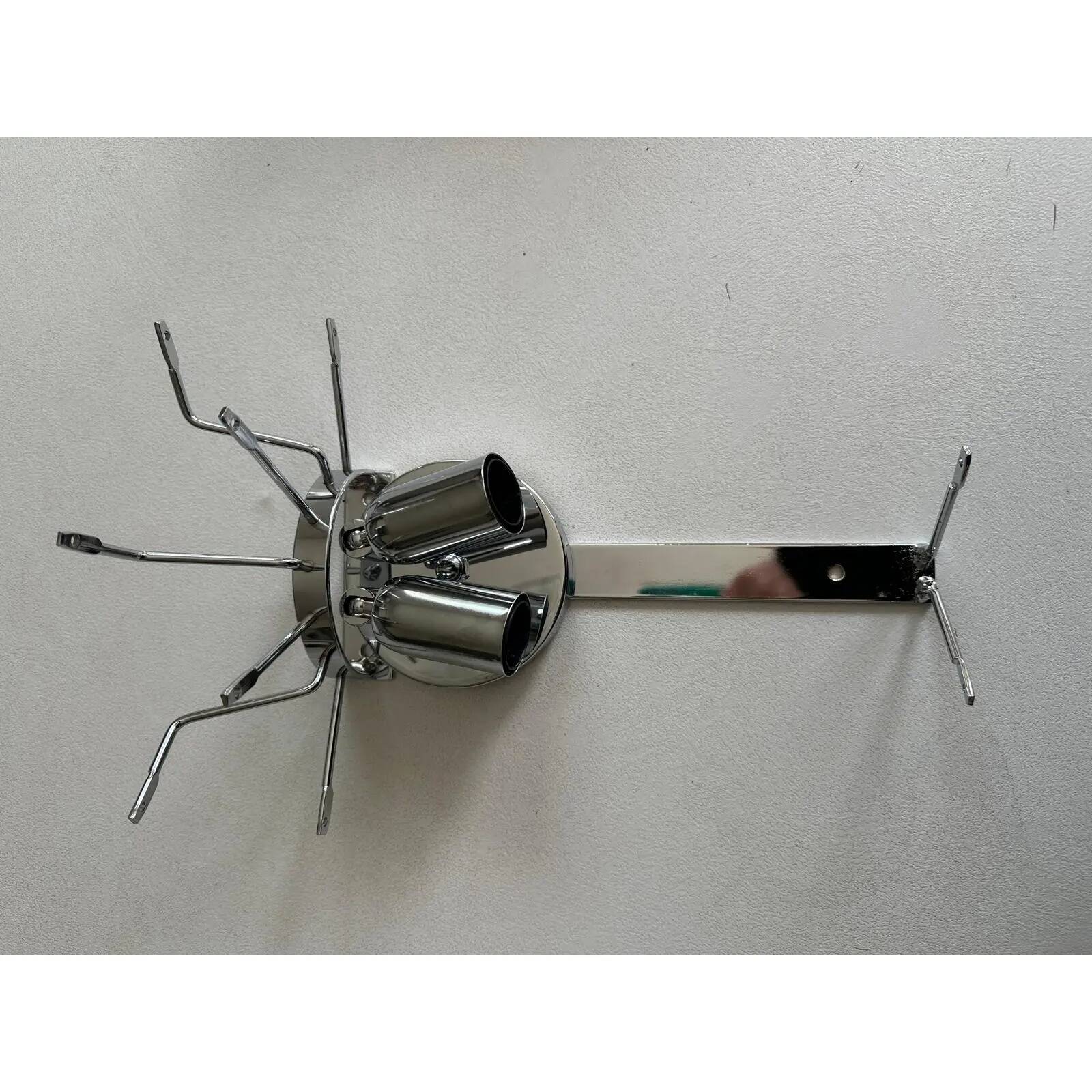 Italian “Poliedri” Murano Glass Wall Sconce Pair in Venini Design