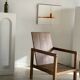 Fauteuil en bois naturel (teck) design minimaliste