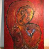 Oil on canvas olivier bony art brut singulier outsider