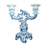 Delft swallow earthenware candlestick early 20th century