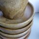 Set of 6 cups in sandstone with saucers