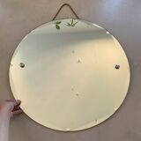 Old beveled round mirror 60cm