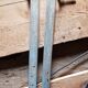 Pair of old wooden oars
