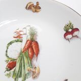 5 hollow plates Orchies Moulin des loups décor vegetables